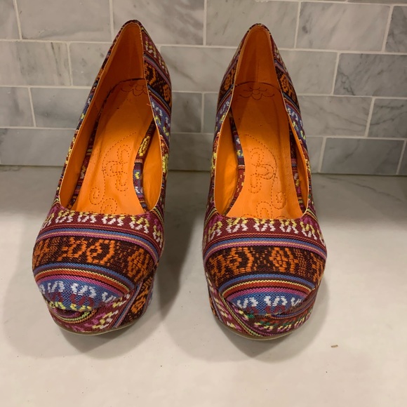 Crazy color wedges! Super comfy! - Picture 2 of 3